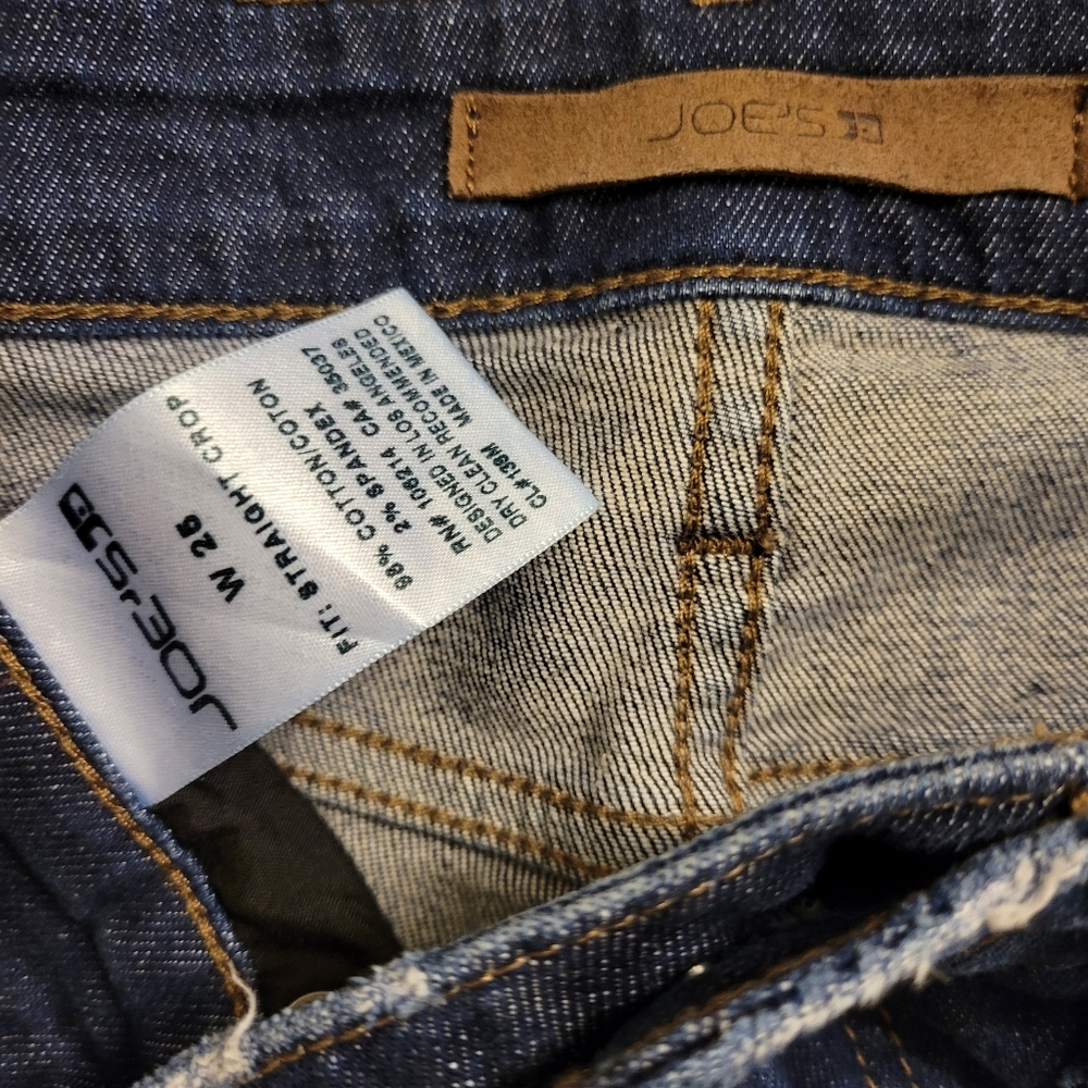 Joe's Jeans Straight Crop Distressed Jeans Size 25 - Picture 2 of 6